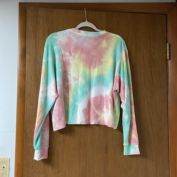 size large Zutter terry cloth tie dye sweatshirt with motorcycle on it - Picture 4 of 5
